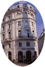 Café Griensteidl am Michaelerplatz in Wien. Treffpunkt der Wiener Kaffeehausliteraten